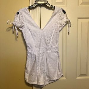 White lace romper